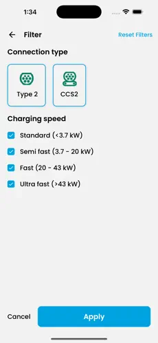 iCharge app — Smart Filters